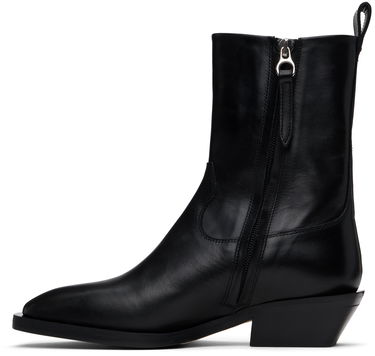 Облекло Aeyde Aeyde Luis Leather Cowboy Ankle Boots Черно | A11-AB-LISS35BL-0122-800-001, 2