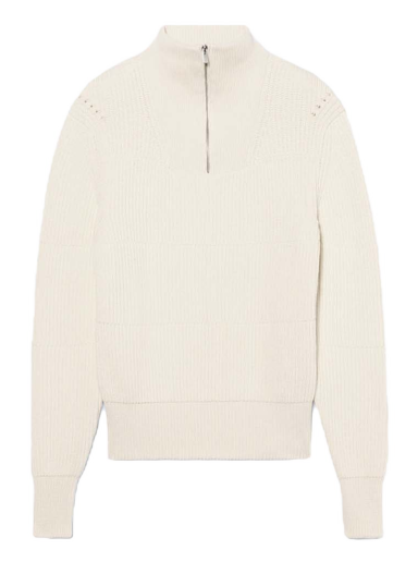 Суитчър Jacquemus La Maille Doce Zip Neck Off Бяло | 225KN011-2044 110