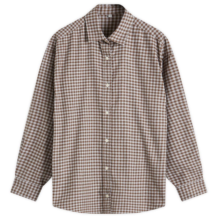 Риза Baserange Loose Flannel Shirt Кафяво | SHLOL-FL-WI24-GRY