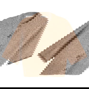 Пуловер YMC Kwai Checkered Knit Button-Front Cardigan Бежово | Q8ZME-TPE, 0