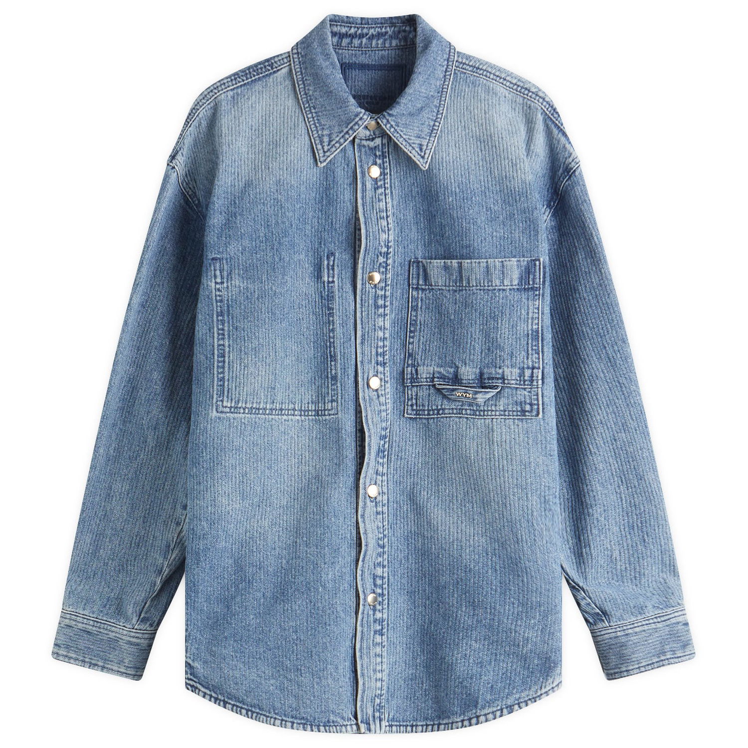 Риза WOOYOUNGMI Wooyoungmi Long Sleeve Denim Shirt Синьо | W251SH17-995L, 0