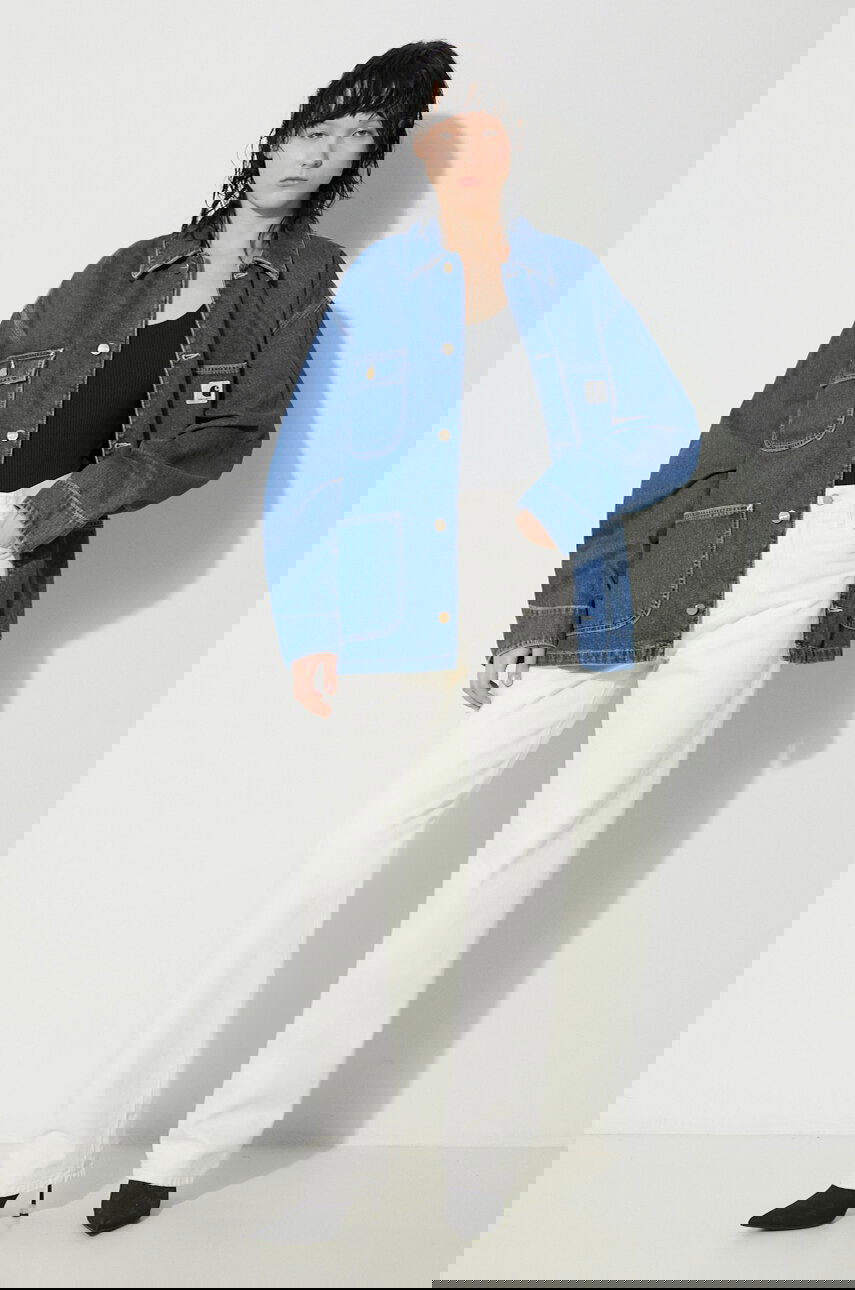 Дънки Carhartt WIP Noxon Pant High Waist Бяло | I031920.202, 1