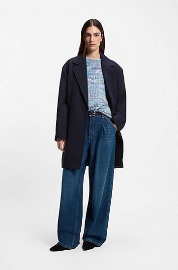 Палта BOSS Blazer-style coat blended with wool Тъмно синьо | 50548660, 1