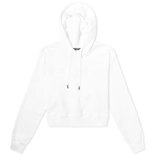 Logo Pull Over Hood White