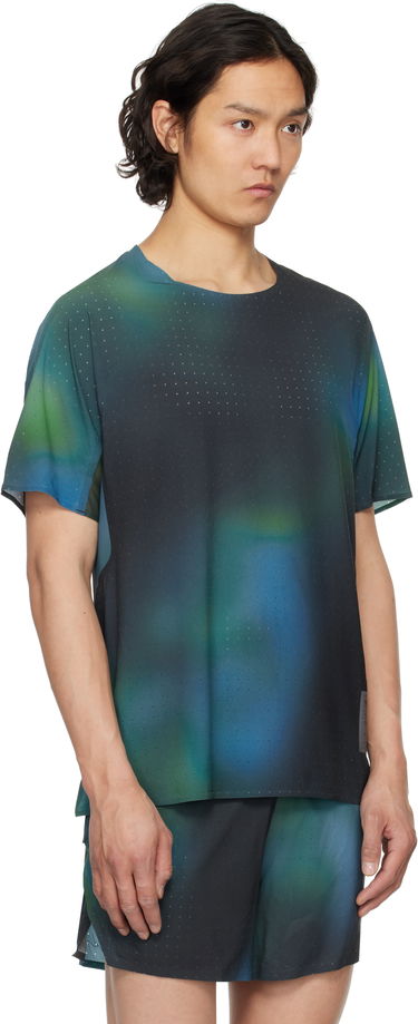 Тениска Y-3 Y-3 Allover Print Running Short Sleeve T-Shirt Синьо | JM3340, 4