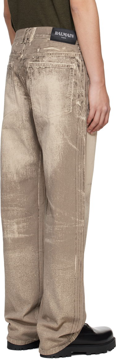 Дънки Balmain Balmain Loose-Fit Jeans Бежово | EH1ML155DF57, 2