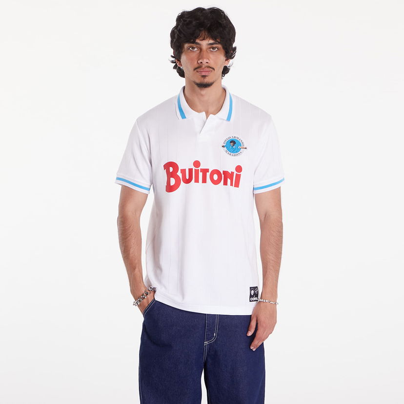 Фланелка COPA Maradona Napoli 1986-87 Away Retro Football Shirt Бяло | 426-003