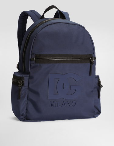 Раница Dolce & Gabbana Nylon Backpack With Dg Rubber Patch Тъмно синьо | EM0084AU92780651, 1