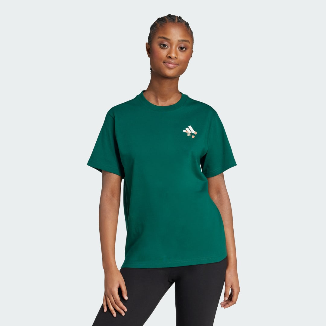 Тениска adidas Performance Tiro Floral Graphic Tee Зелено | KB2489, 0