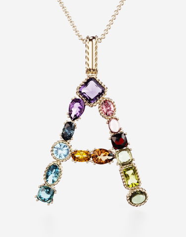 Колие Dolce & Gabbana Rainbow Alphabet "A" Pendant Necklace Многоцветен | WAMR2GWMIXAZOO00, 1