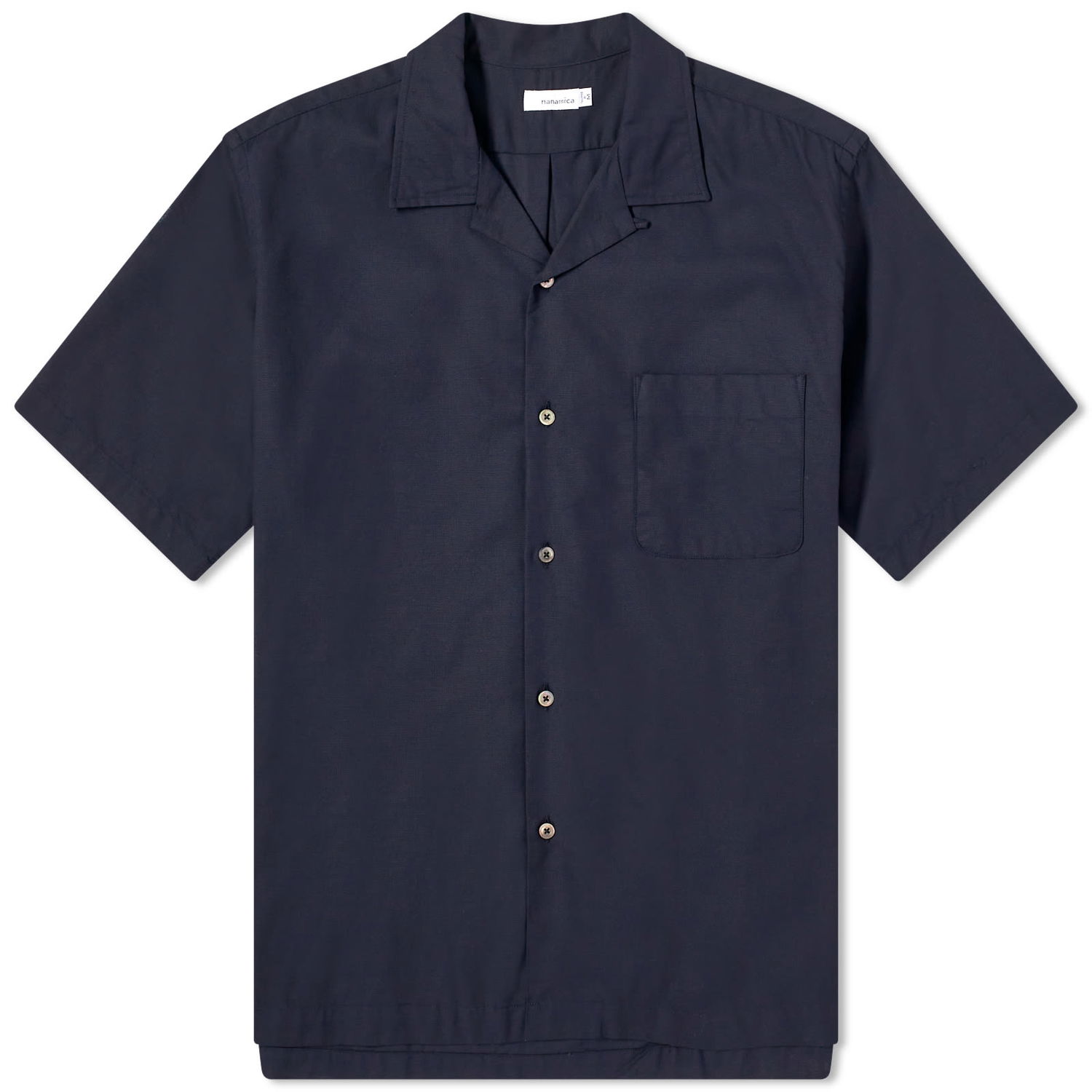 Риза NANAMICA Short Open Collar Черно | SUGS410E-N, 0