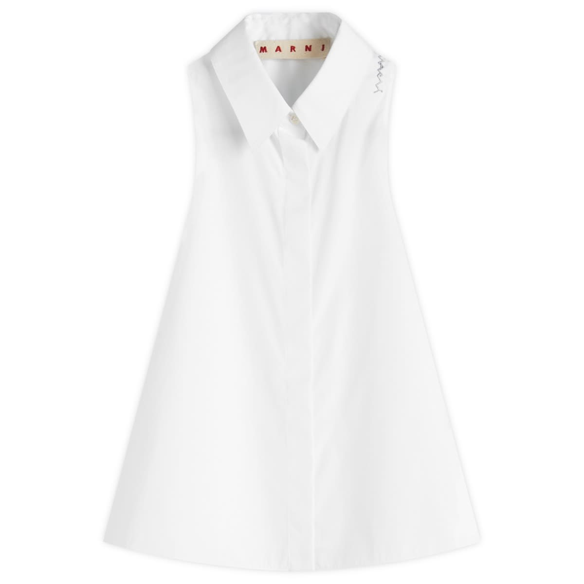 Риза Marni Marni Sleeveless A-Line Shirt Бяло | CAMA0612S0, 1
