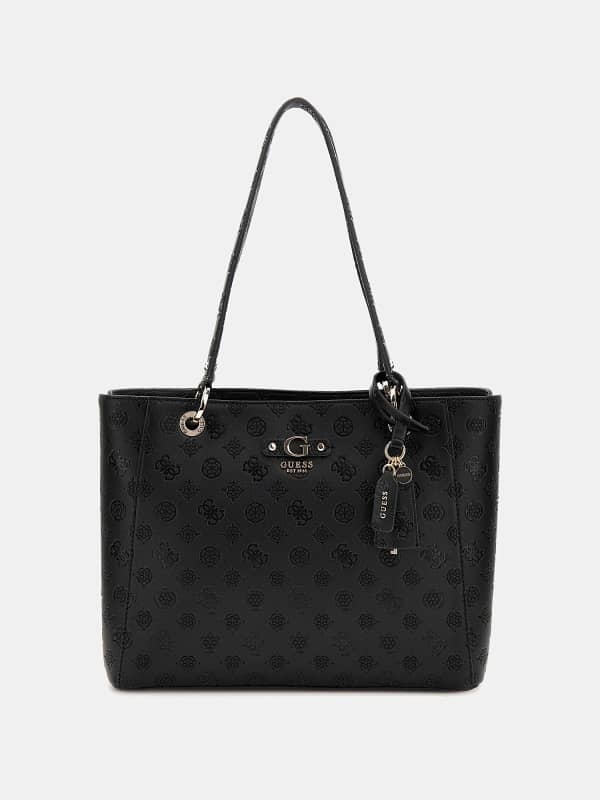 Голяма пазарска чанта GUESS Logo Shopper Bag Черно | HWPD9529250, 0