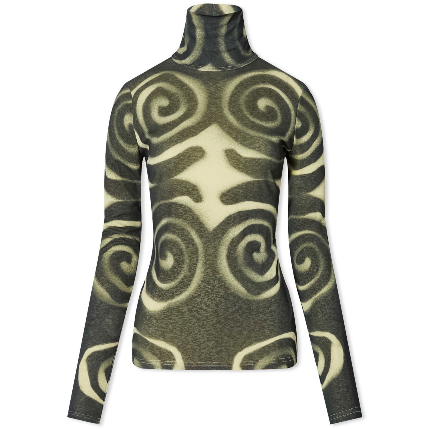 Тениска Nanushka Long Sleeve Josa Sprial Top Зелено | NW24RSTP01999, 0