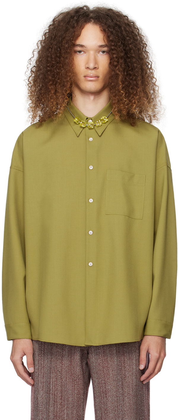 Риза Marni Button-Down Shirt Зелено | CUMU0061A3 TW839