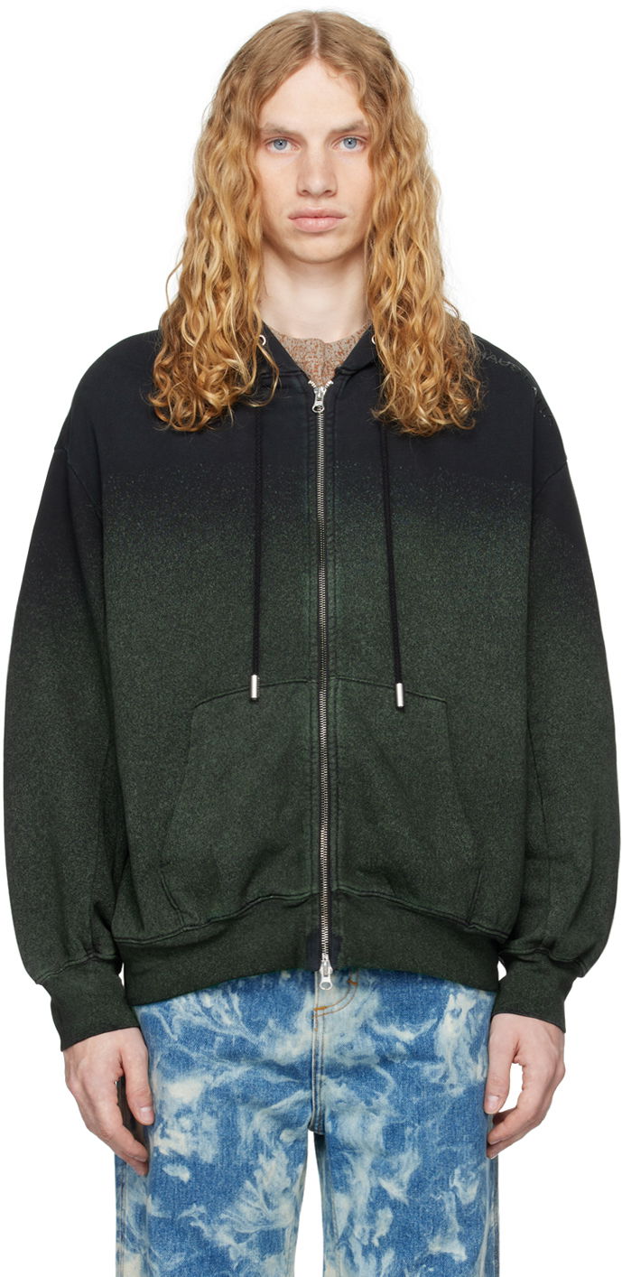 Суитчър Eckhaus Latta Zip Hoodie Черно | 1103-EL-PF24-A - ASTROTURF