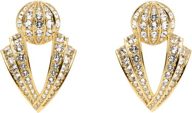 Обеци Valentino Valentino Garavani Gold-Tone Crystal Clip-On Earrings Жълто | 6W0J0Y95YCW, 0