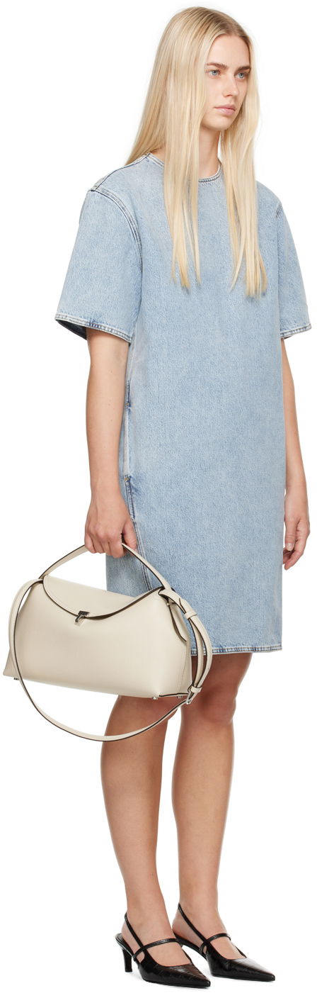 Pокля TOTEME TOTEME Trapeze Denim Midi Dress Синьо | 243-WRD0123-FB0045, 1