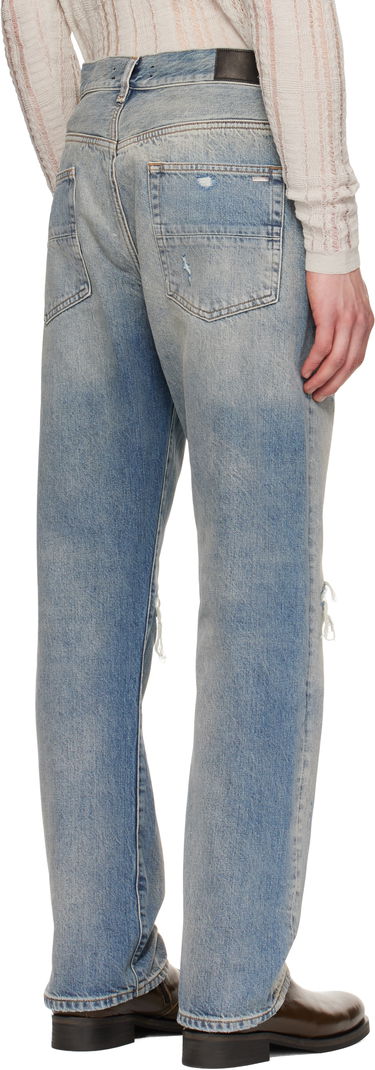 Дънки AMIRI AMIRI Suede Straight MX1 Jeans Синьо | AMDNGH1085, 2