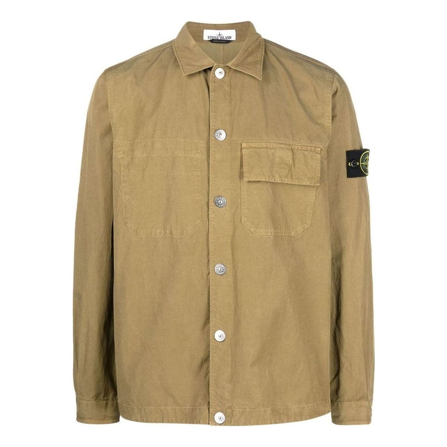 Риза Stone Island Stone Island Logo Patch Flap Pocket Shirt Кафяво | 781511729-V0098, 0