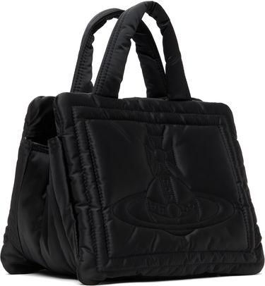 Голяма пазарска чанта Vivienne Westwood Small Quilted Orb Tote Bag Черно | 4D030003U-W011M-, 1