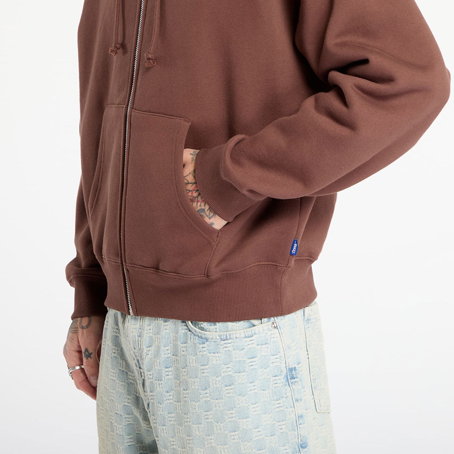 Суитчър Awake NY Awake NY Crown Logo Full-Zip Hoodie Кафяво | AWK-FW25-HD003-BRN, 1
