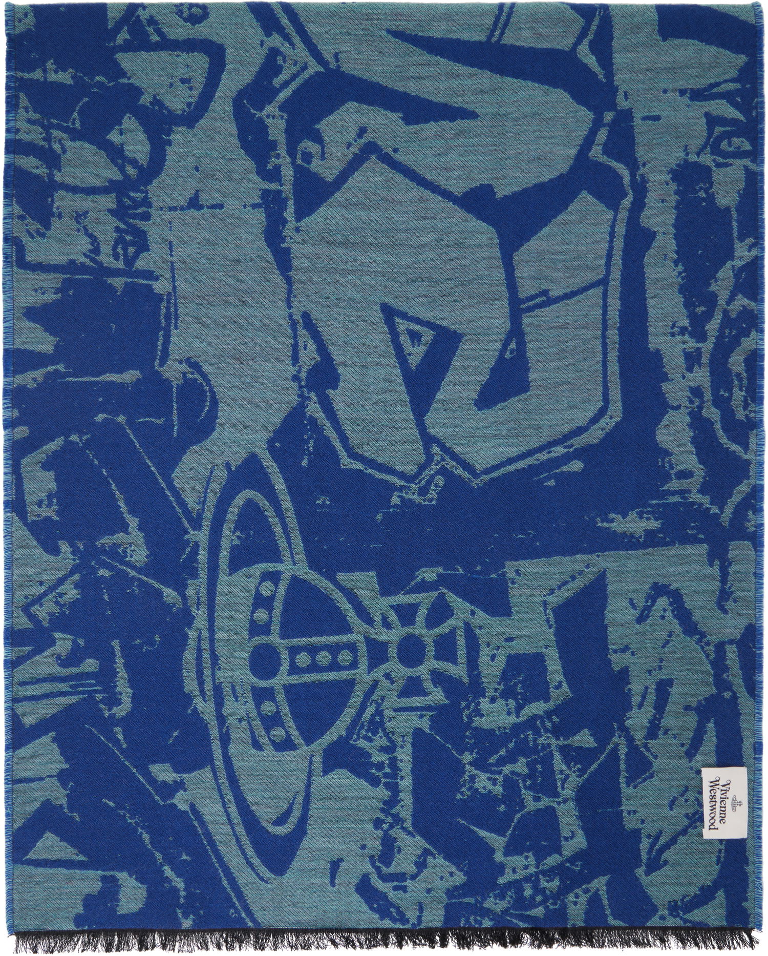 Шал Vivienne Westwood Graffiti Scarf Синьо | 8103014R-W00Z8-, 1