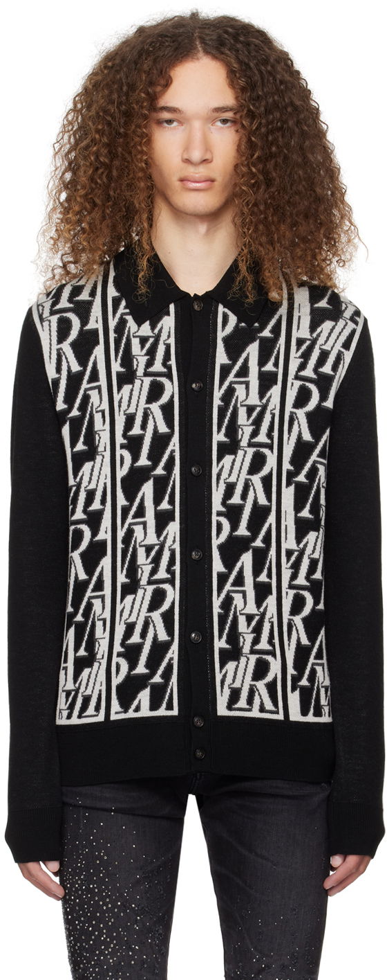 Пуловер AMIRI Repeat Cardigan Черно | PS24MKS004, 0