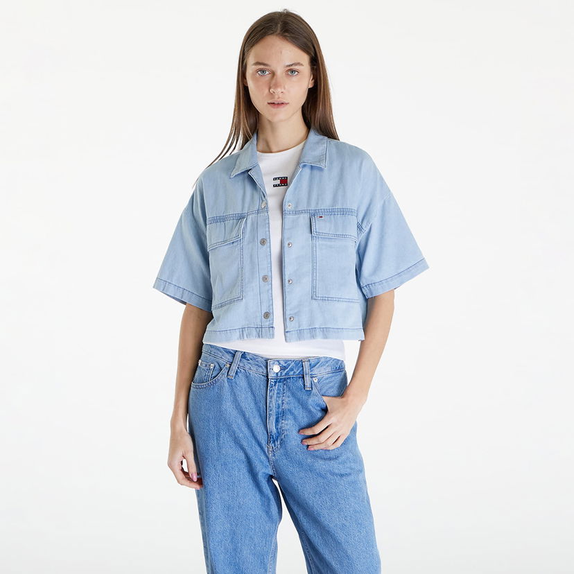 Риза Tommy Hilfiger Chambray Blouse Denim Medium Синьо | DW0DW17801 1A5