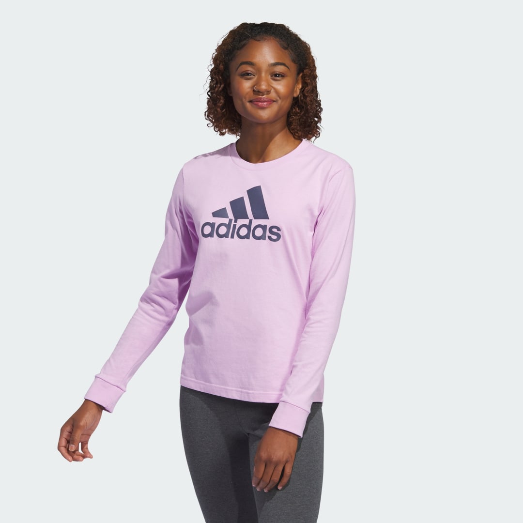Тениска adidas Performance Classic Long Sleeve T-Shirt Лилаво | IN7344, 0