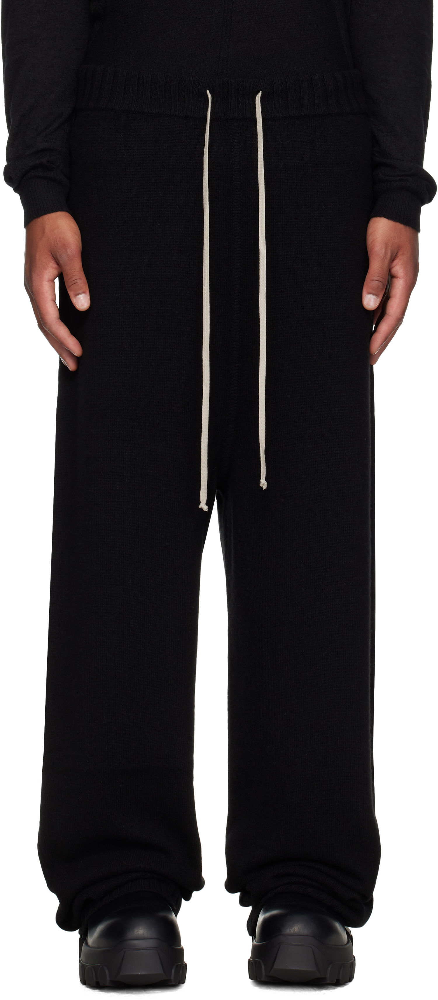 Спортни панталони Rick Owens Rick Owens Concordians Track Sweatpants Черно | RU02E1668 KLWS, 0