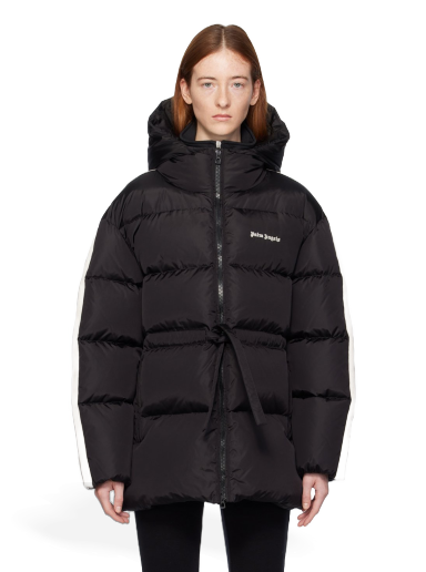 Пухо яке Palm Angels Waist Belt Down Jacket Черно | PWED020F23FAB0011003