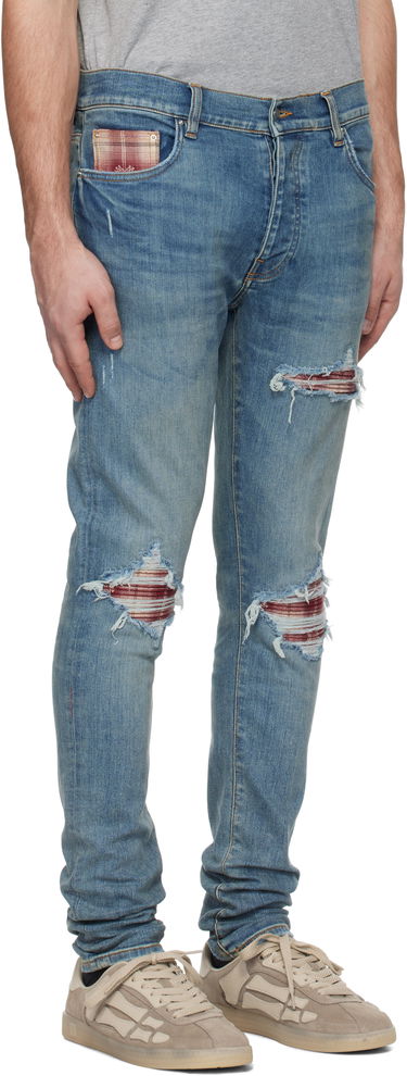 Дънки AMIRI Quad Plaid MX1 Jeans Синьо | AMDNSY1104, 1