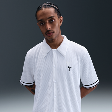 Риза Nike Kobe Pleated Basketball Short Sleeve Shirt Бяло | IB0020-100, 0