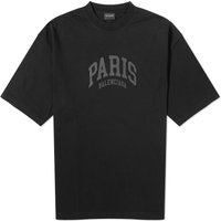 Тениска Balenciaga Paris Черно | 612966-TLVL7-1069, 1