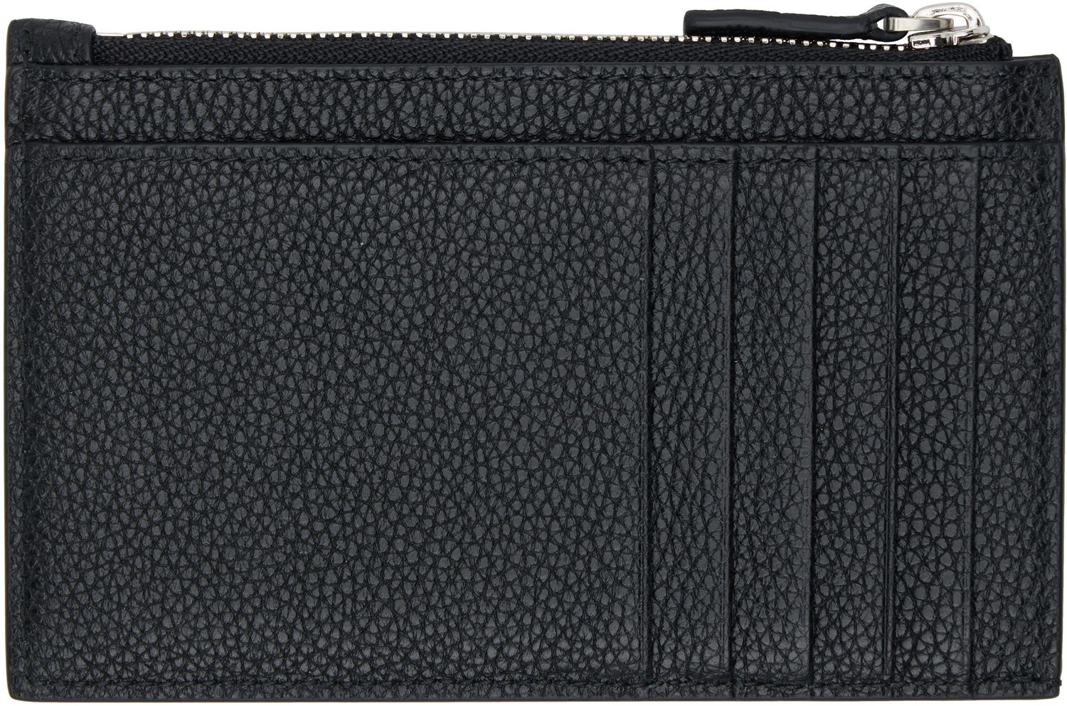 Портфейл Balenciaga Grained Leather Card Holder Черно | 806639 2ABDD, 1
