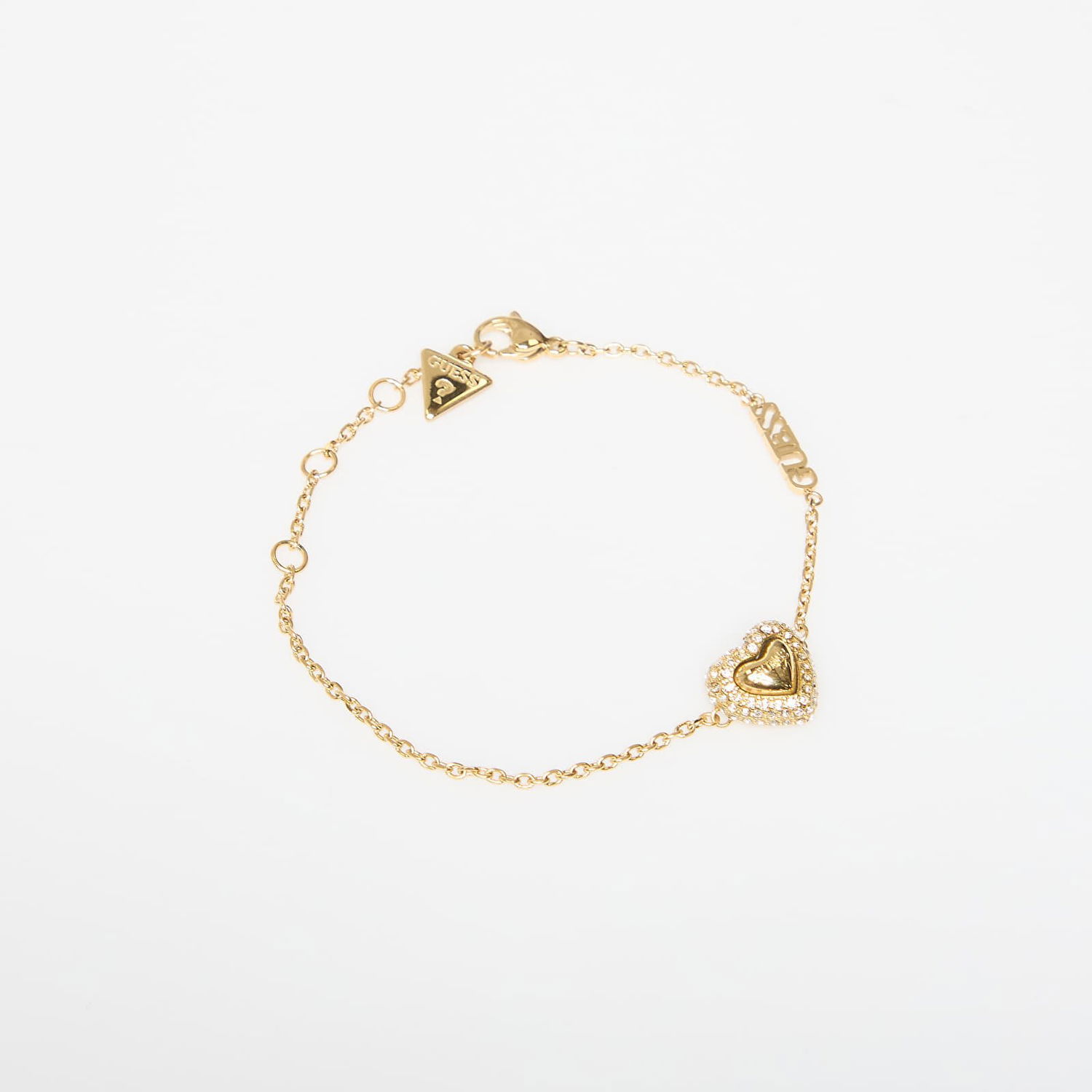 Гривна GUESS Beloved Pave Heart Bracelet Жълто | JUBB05022JW-GOLD, 1