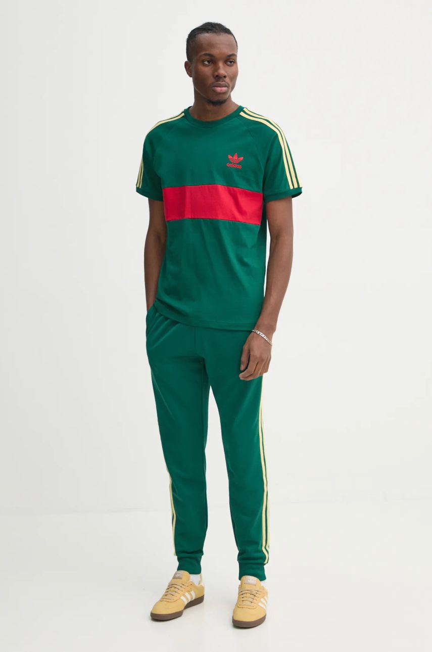 Тениска adidas Originals 3S Panel T-Shirt Зелено | JD4277, 1
