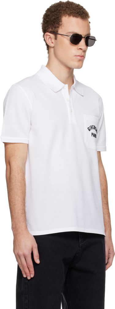 Поло тениска Givenchy Front Pocket Polo Бяло | BML00T3YSD100, 1