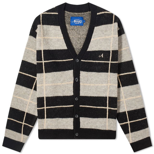 Windowpane Mohair Cardigan