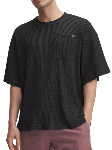 Тениска Under Armour Rival Waffle Knit Crew Neck T-Shirt with Pocket Черно | 1383106-001, 0