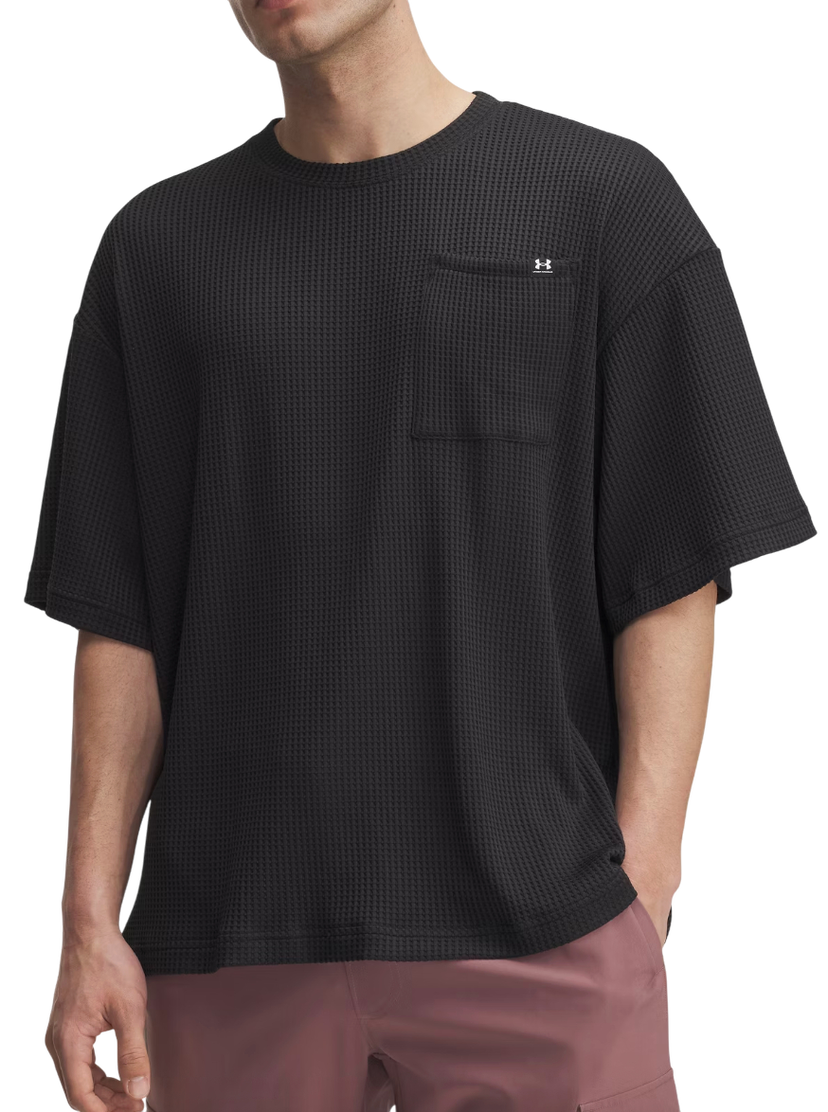Тениска Under Armour Rival Waffle Knit Crew Neck T-Shirt with Pocket Черно | 1383106-001