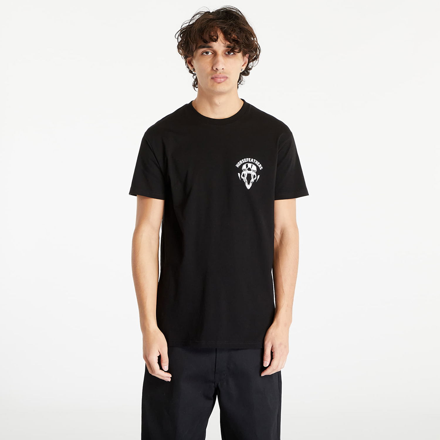 Тениска Horsefeathers Bear Skull T-Shirt Черно | SM1333A, 0