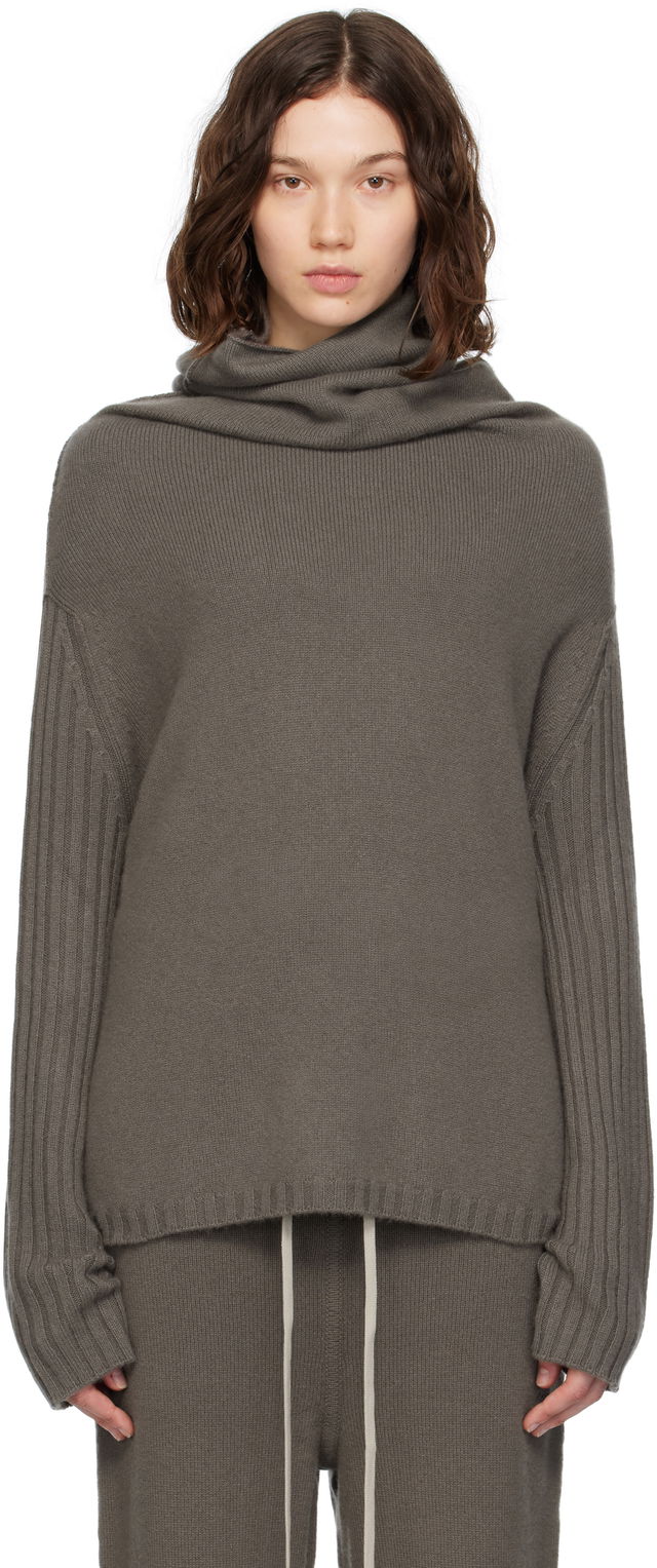 Rick Owens Concordians Rasato Cashmere Knit Turtleneck