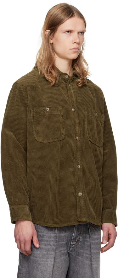 Риза ISABEL MARANT Isabel Marant Nario Corduroy Shirt Зелено | CH0198HA-B4G03H, 1