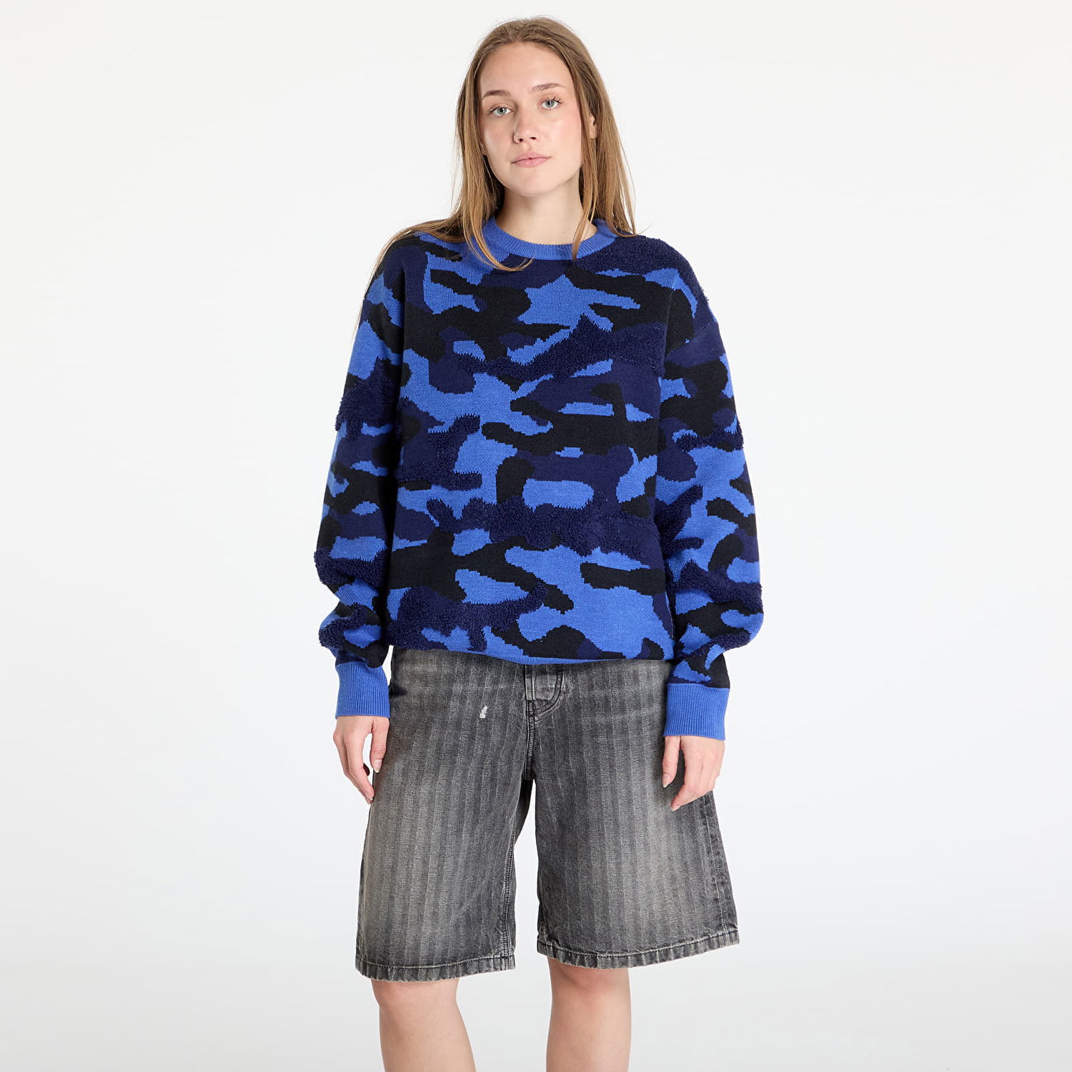 Пуловер Dime DIME Camo Chenille Knit Sweater Синьо | DIME2SP254MAR, 1