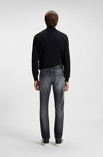 Дънки BOSS Delaware slim-fit jeans Italian-made denim Сиво | 50549821, 1