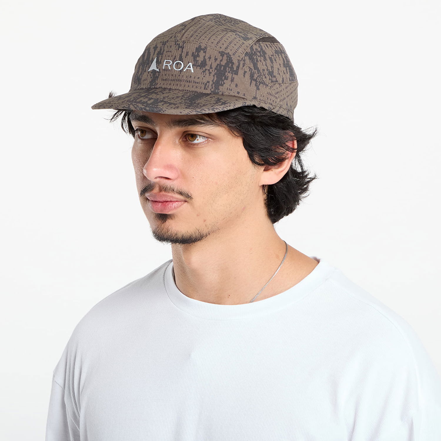 Шапка с козирка ROA ROA Bri Melted Print Open Weave Cap Кафяво | RBMW299FA54 GRN0010, 1