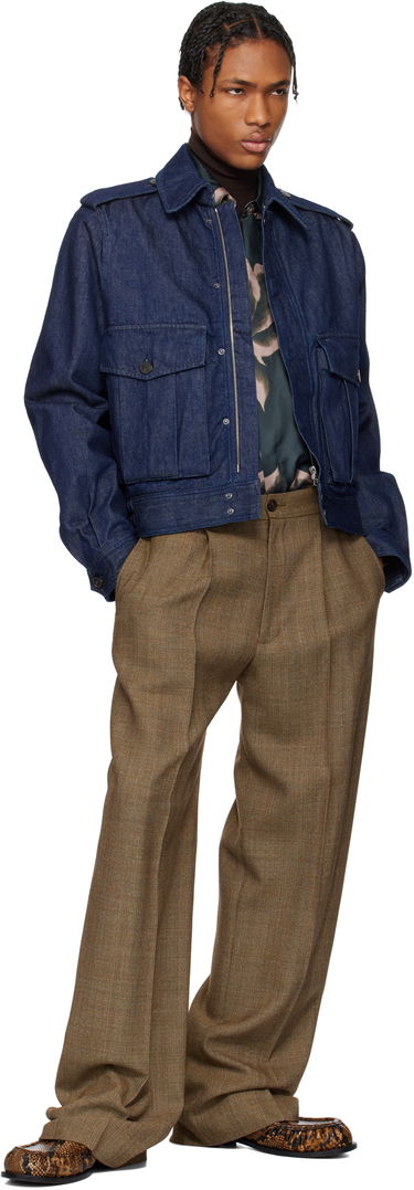 Яке бомбър Dries Van Noten Dries Van Noten Cropped Denim Jacket Синьо | 251-020533-1562, 3