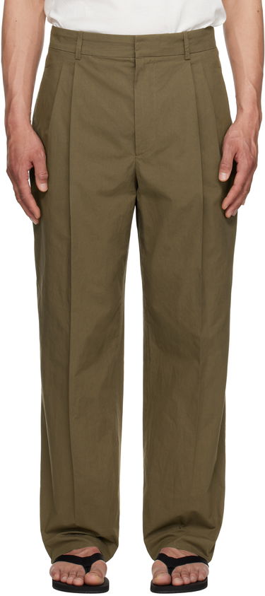Панталони The Row The Row Silas Pleated Trousers Зелено | 909-W2517, 0